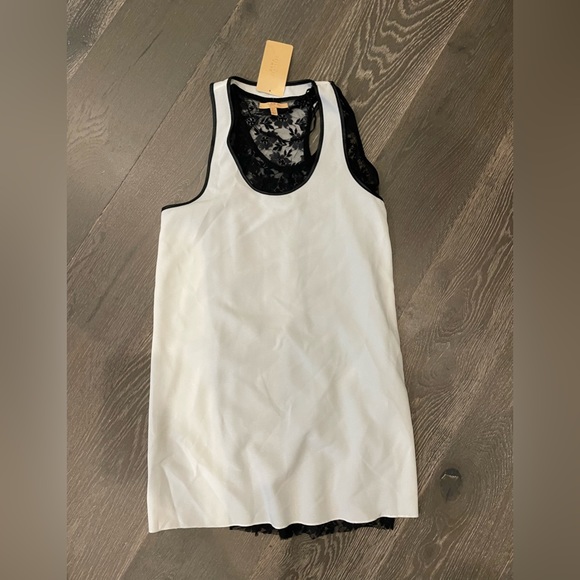 Zara racerback mini dress with peek-a-boo lace underdress - Picture 1 of 3